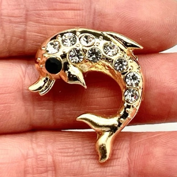 Dolphin Brooch Dolphin Pin - Picture 2 of 4